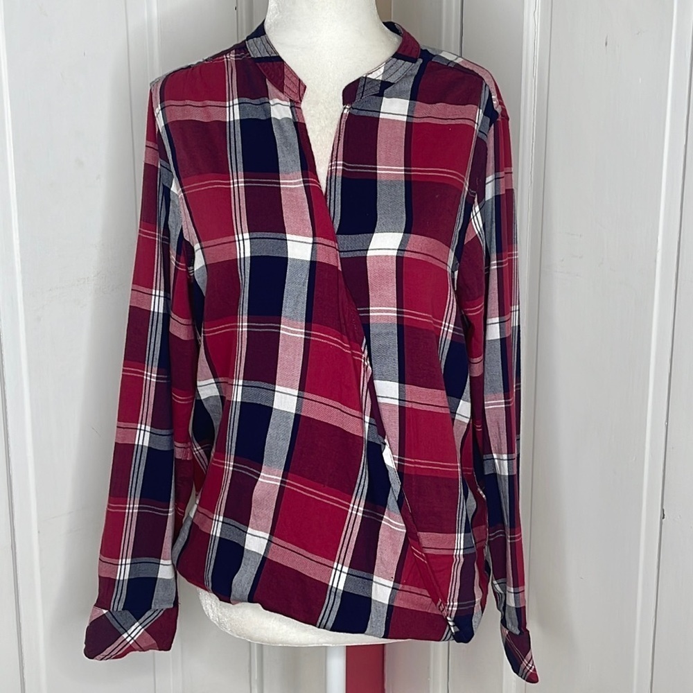KENSIE•Plaid•Blouse